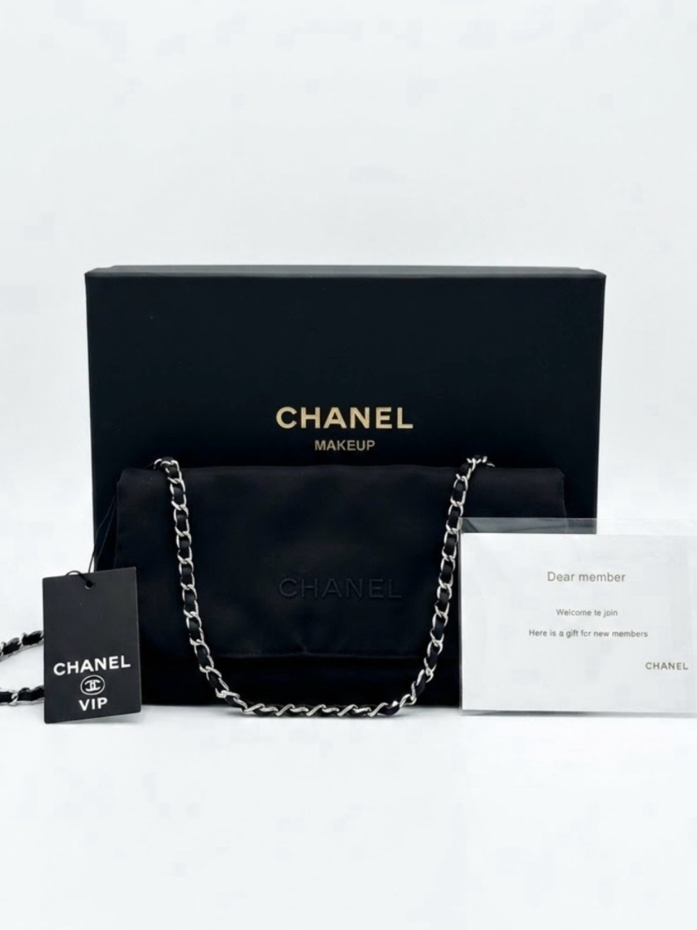 CHANEL GWP Black Quilted Mini Crossbody Bag with Silver-Tone CC - Picture 2 of 6